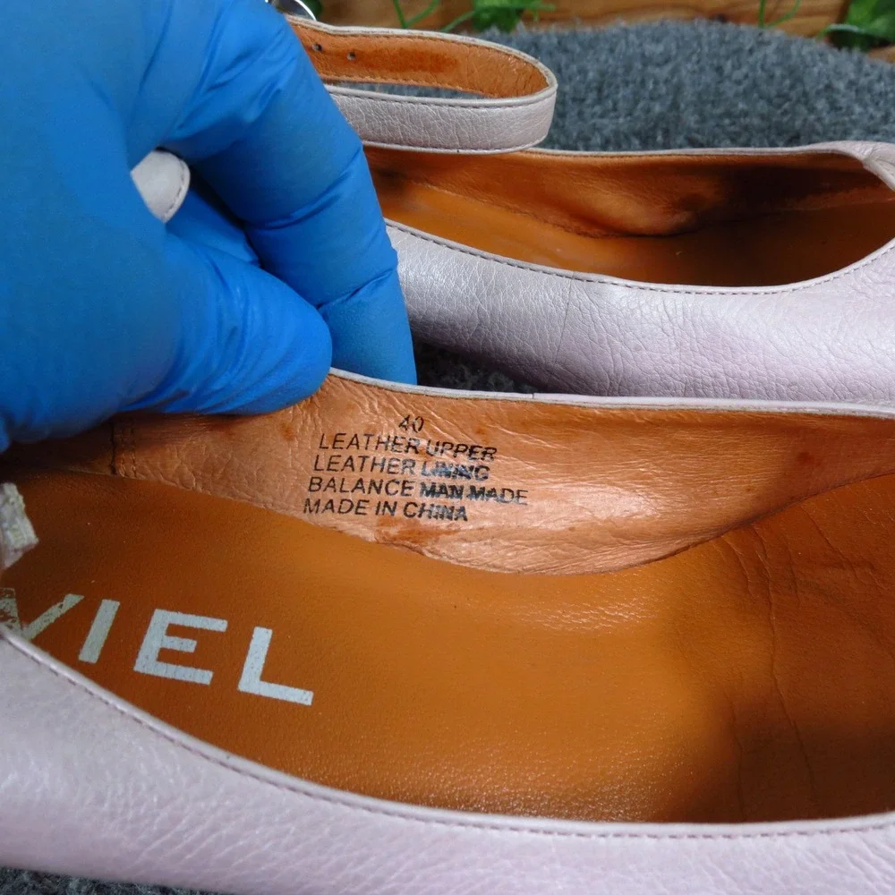 Biviel Womens Mary Jane Pumps Size 40‎ Professional Dress Shoes Pink Leather